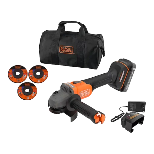 מטחנת זווית BLACK AND DECKER BCG6L8D1S-QW 800W 12000RPM 125MM באחריות יבואן רשמי