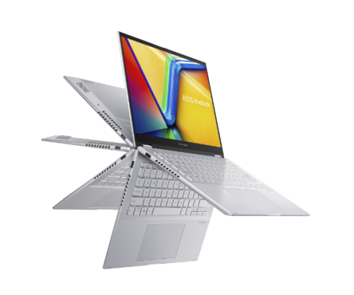 מחשב נייד ASUS VivoBook S14 Flip i9-13900H 16GB 1TB Touch מסך 14 אינץ כסוף באחריות יבואן רשמי