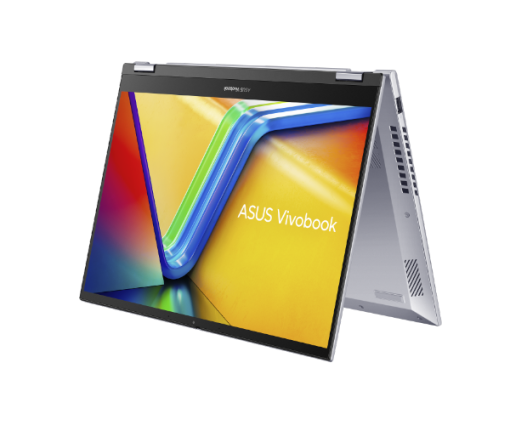 ⁦מחשב נייד ASUS VivoBook S14 Flip i9-13900H 16GB 1TB Touch מסך 14 אינץ כסוף באחריות יבואן רשמי⁩ – תמונה ⁦2⁩