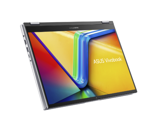 ⁦מחשב נייד ASUS VivoBook S14 Flip i9-13900H 16GB 1TB Touch מסך 14 אינץ כסוף באחריות יבואן רשמי⁩ – תמונה ⁦4⁩