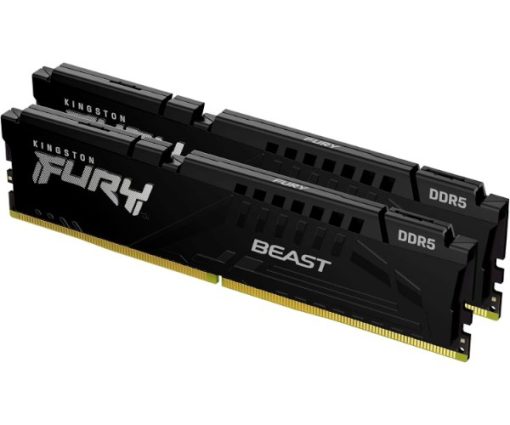 זכרון Kingston Fury Beast DDR5 64GB 2X32 6400MHZ CL32 INTEL XMP שחור 3 שנות אחריות יבואן רשמי
