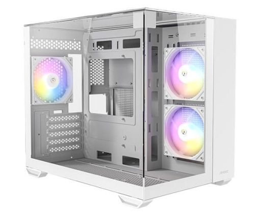 מארז מחשב Antec CX600M Trio ARGB White Micro-ATX עם 3 מאווררי ARGB 120mm תומך בלוחות אם בגודל Micro-ATX ו-Mini-ITX עם מקום ל-3 דיסקים פנימיים ותמיכה בקירור נוזלי ובכרטיסי מסך באורך עד 410mm בצבע לבן באחריות יבואן רשמי