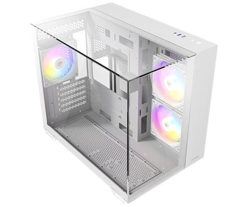 ⁦מארז מחשב Antec CX600M Trio ARGB White Micro-ATX עם 3 מאווררי ARGB 120mm תומך בלוחות אם בגודל Micro-ATX ו-Mini-ITX עם מקום ל-3 דיסקים פנימיים ותמיכה בקירור נוזלי ובכרטיסי מסך באורך עד 410mm בצבע לבן באחריות יבואן רשמי⁩ – תמונה ⁦2⁩