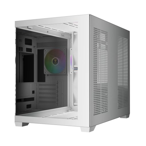 ⁦מארז מחשב לבן GAMDIAS AURA GC10M ARGB WH⁩ – תמונה ⁦5⁩