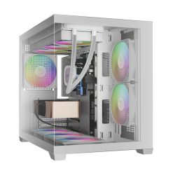 מארז מחשב לבן GAMDIAS AURA GC10M ARGB WH