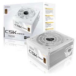 ספק כוח לבן ANTEC CSK 750DC Non-Modular 750W 80 PLUS Bronze 120MM