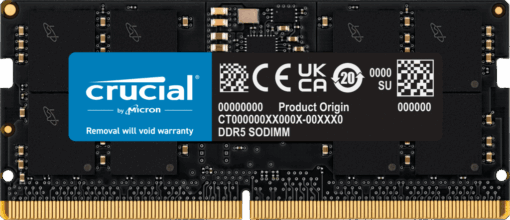 Crucial SODIMM 24GB DDR5 5600Mhz CL46 (16Gbit) CT24G56C46S5