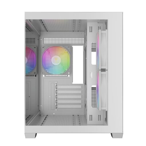 ⁦מארז מחשב לבן GAMDIAS AURA GC10M ARGB WH⁩ – תמונה ⁦3⁩