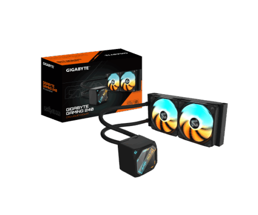 קירור נוזלי כפול Gigabyte Gaming 240 2XARGB 120MM Fan Black