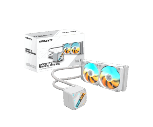 קירור נוזלי כפול Gigabyte Gaming 240 ICE 2XARGB 120MM Fan White