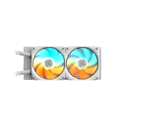 ⁦קירור נוזלי כפול Gigabyte Gaming 240 ICE 2XARGB 120MM Fan White⁩ – תמונה ⁦2⁩