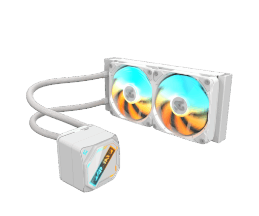 ⁦קירור נוזלי כפול Gigabyte Gaming 240 ICE 2XARGB 120MM Fan White⁩ – תמונה ⁦3⁩