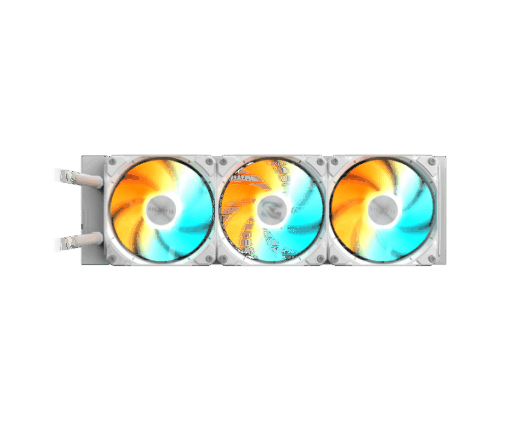 ⁦קירור נוזלי משולש Gigabyte Gaming 360 ICE 3XARGB 120MM Fan White⁩ – תמונה ⁦3⁩