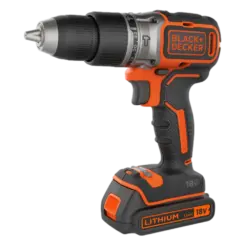 מקדחת פטיש אלחוטית BLACK&DECKER 18V עם 20 אביזרים, מהירות כפולה, תאורת LED ומצמד 11 מצבים באחריות יבואן רשמי