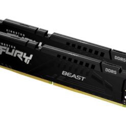 זכרון Kingston Fury Beast DDR5 64GB 2X32 6400MHZ CL32 INTEL XMP שחור 3 שנות אחריות יבואן רשמי
