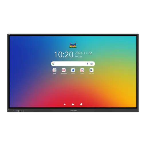 מסך מגע אינטראקטיבי ViewSonic 65 אינץ 4K Android 14 EDLA באחריות יבואן רשמי