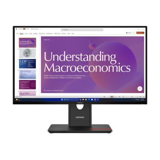 מסך מחשב Lenovo ThinkVision 24 אינץ' IPS Full HD 1080p 120Hz זמן תגובה 4ms USB-C HDMI DisplayPort שחור באחריות יבואן רשמי 3 שנים