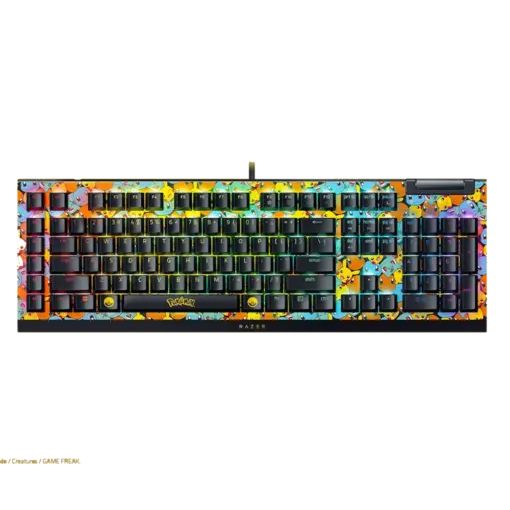 מקלדת מכאנית RAZER BLACKWIDOW V4 X Pokémon Edition