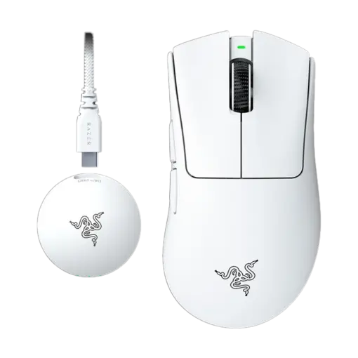 עכבר אלחוטי Razer DeathAdder V4 Pro – לבן