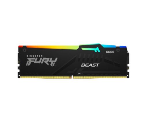 זכרון לנייח Kingston Fury Beast Black RGB 32GB 6400MHZ DDR5 C32