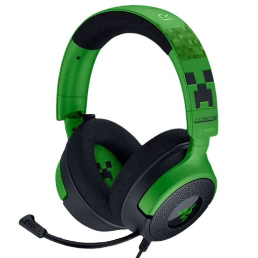 Razer Kraken V4 X Minecraft Edition – אוזניות גיימינג חוטיות