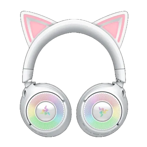RAZER KRAKEN KITTY V3 – אוזניות גיימינג אלחוטיות לבן
