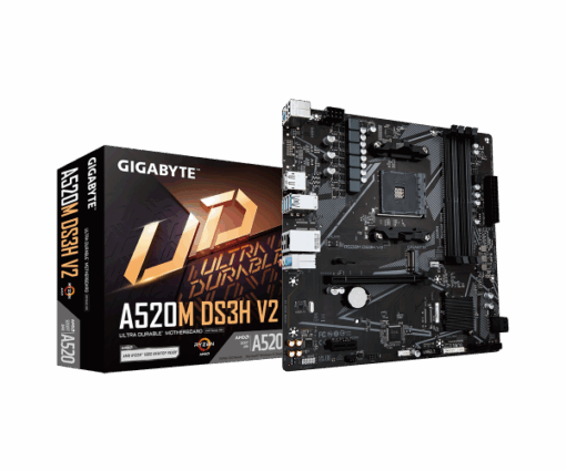 לוח למעבדי Gigabyte A520M DS3H V2 1.1 AM4 AMD Micro-Atx