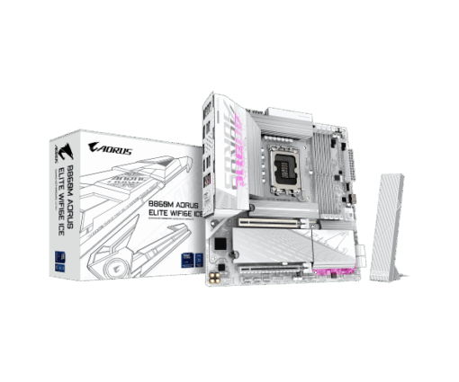 לוח למעבד דור 15 Gigabyte B860M AORUS ELITE WIFI6E ICE ATX 2.5GB