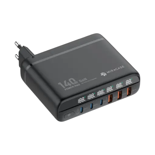 מטען קיר עוצמתי 140W עם 6 יציאות טעינה דגם  MWC140W מבית Miracase