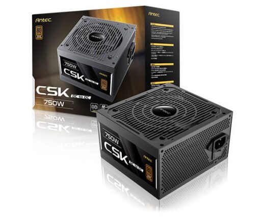 ספק כוח Antec CSK 750DC 750W ATX Non-Modular PSU 80 plus Bronze