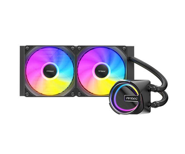 קירור נוזלי כפול Antec SKELETON 240 ARGB Black INTEL AMD – תמונה 3