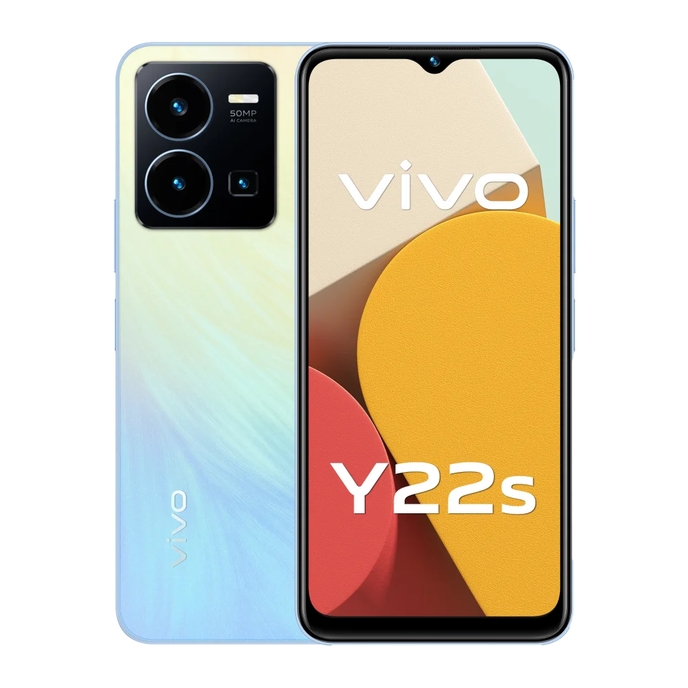 סמארטפון vivo דגם Y22s בצבע תכלת שמים