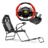 באנדל הגה Ferrari 458 Spider מבית Thrustmaster ומושב GTLite Carbon Grey מבית Next Level Racing