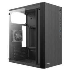 מארז Antec ST10M TG Mini Tower Micro-Atx Black Glass Side Panel