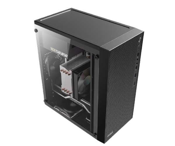 מארז Antec ST10M TG Mini Tower Micro-Atx Black Glass Side Panel – תמונה 2