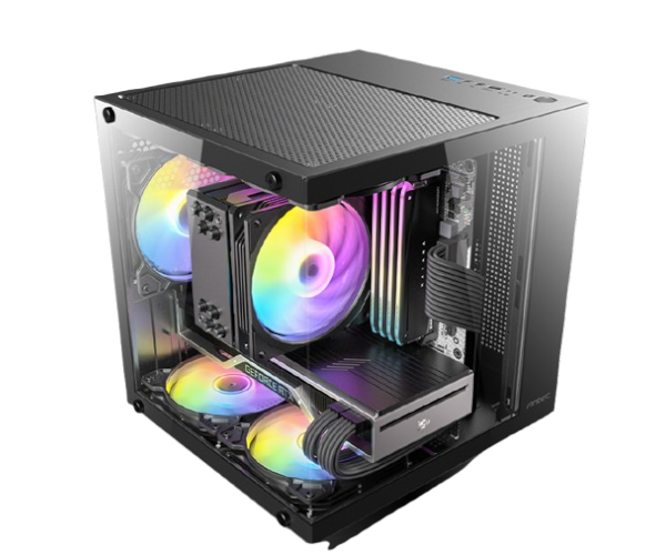 מארז Antec VCX10M ARGB Mini Tower Micro-Atx 5XARGB 120mm Fan – תמונה 2