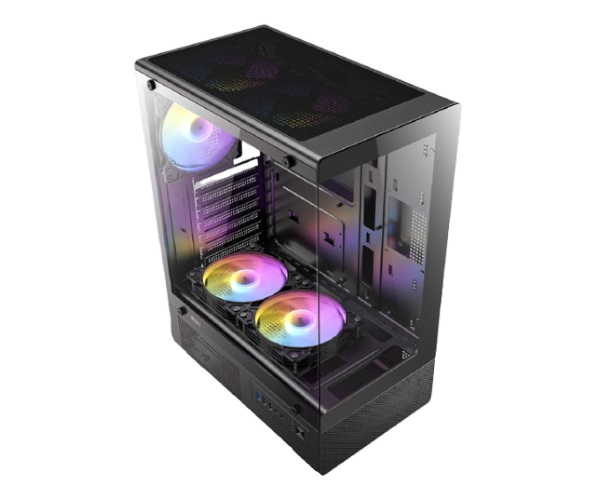 מארז Antec VCX300 RGB Elite Mid Tower 5X Fixed RGB Fans – תמונה 2