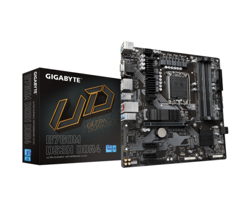 באנדל לוח אם ומעבד – Gigabyte B760M DS3H DDR4 – מעבד Intel Core i5-14400F (Tray)