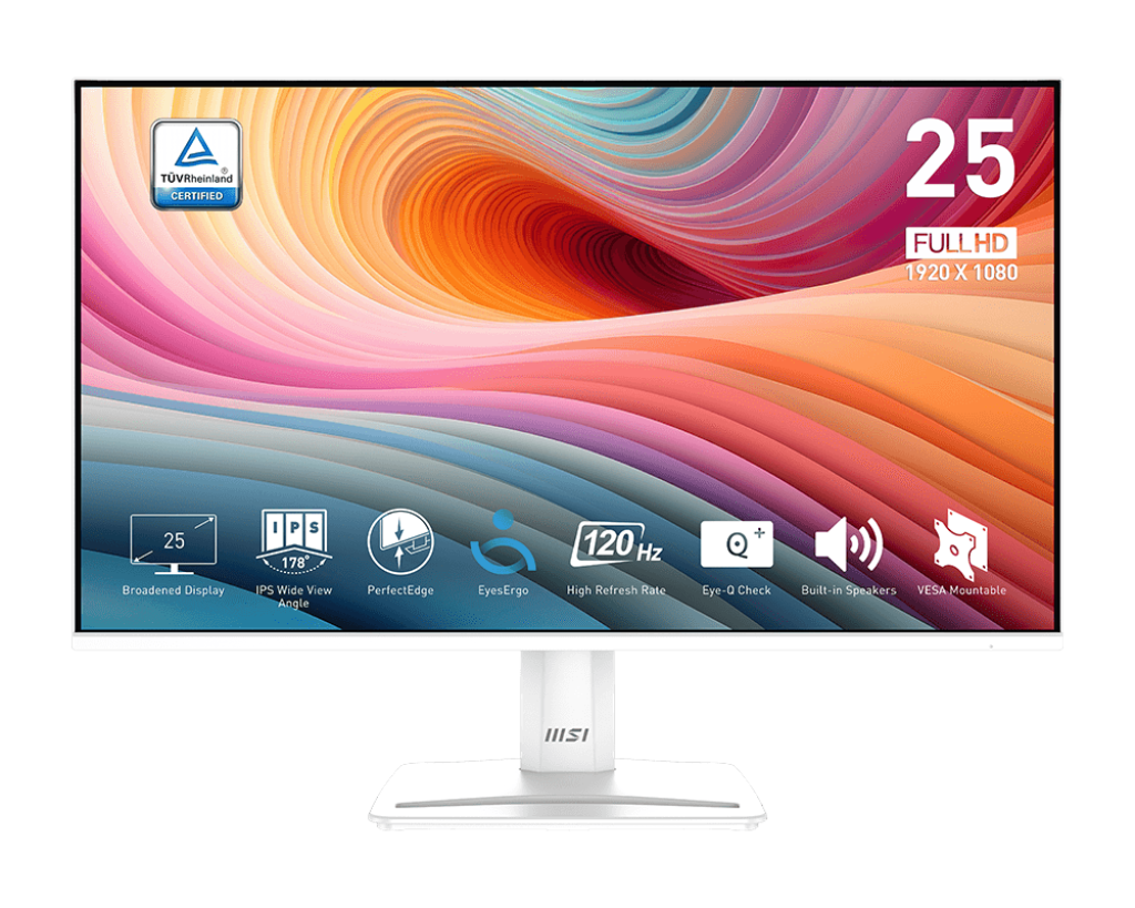מסך מחשב עסקי 25 MSI PRO MP251W E2 WHITE