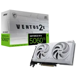 כרטיס מסך RTX 5060 Ti 8G VENTUS 2X OC WHITE PLUS 4711377340304 לבן