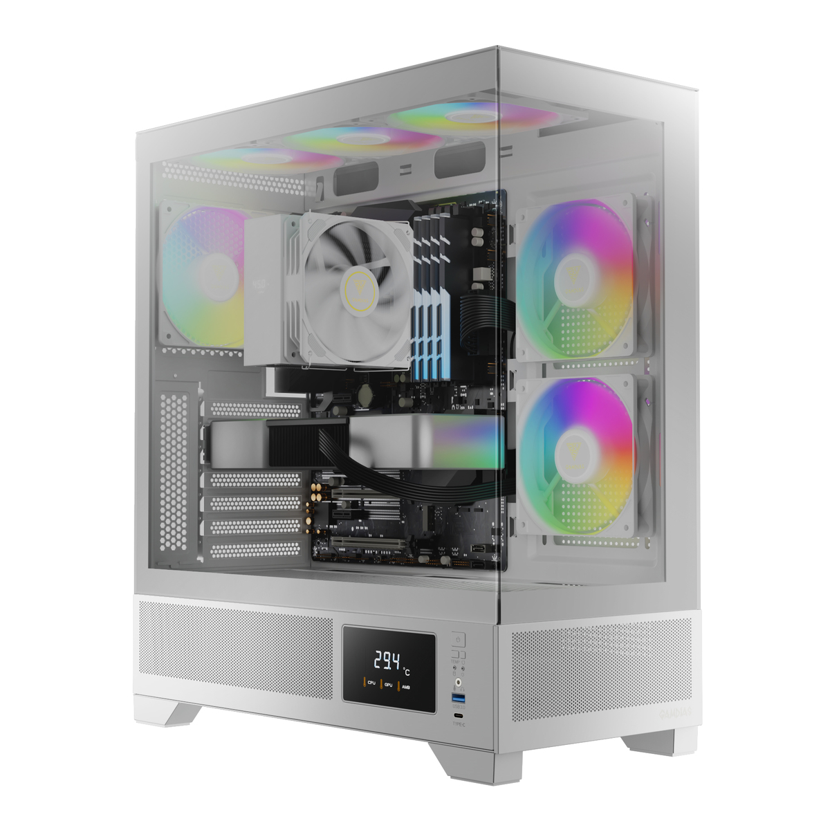 מארז מחשב GAMDIAS ATLAS M1 WHITE