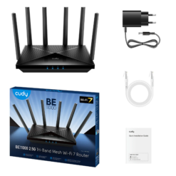 Alternative view of CUDY BE6500 2.5G Wi-Fi 7 Router WR6500H