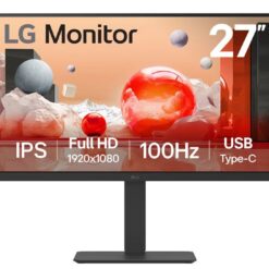 מסך מחשב ''27 Full HD 100hz IPS מקצועי מתכוונן ביחס 16:9 עם חיבור ™USB Type-C תוצרת LG דגם: 27BA650-B