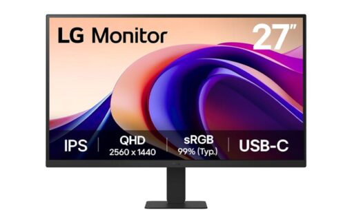 מסך מחשב 27 QHD IPS 100Hz with HDR10 and USB Type-C תוצרת LG דגם: 27U631A-B