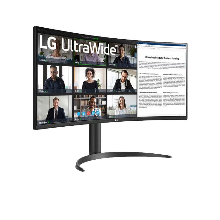 מסך מחשב רחב עסקי 34 UltraWide™ WQHD תוצרת LG דגם: 34WR55QC-B – תמונה 2