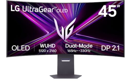 מסך מחשב ''45 UltraGear™ OLED 5K2K תוצרת LG דגם: 45GX950A-B