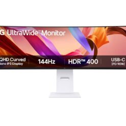 מסך מחשב קעור ''49 UltraWide Dual QHD Nano IPS תוצרת LG דגם: 49U950A-W