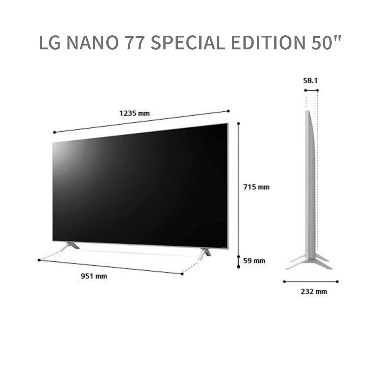 טלוויזיה 50 חכמה LG NANO CELL ברזולוציית 4K דגם: 50NANO776QA – תמונה 3