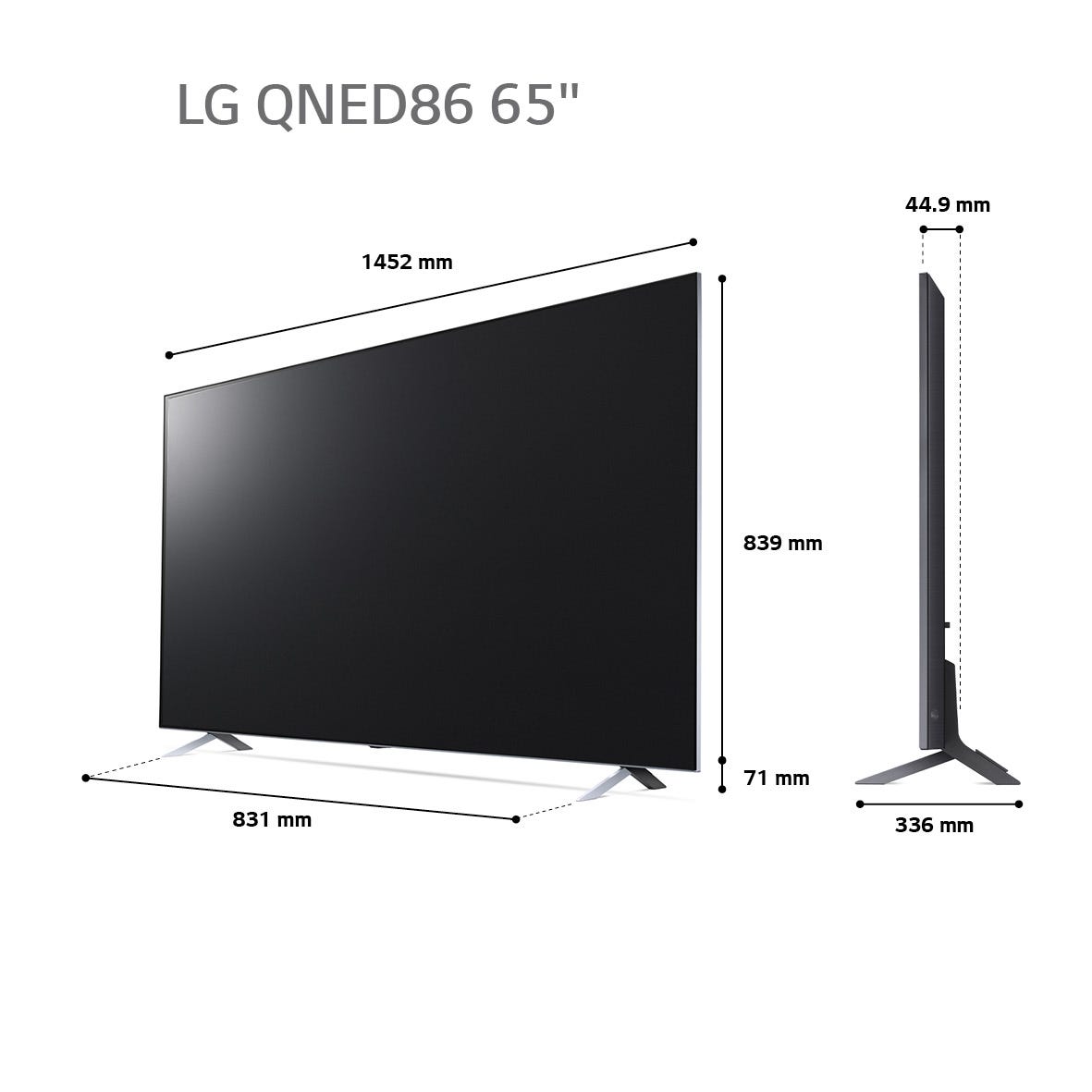טלוויזיה 65 חכמה LG QNED ברזולוציית 4K דגם: 65QNED866QA מתצוגה – תמונה 2