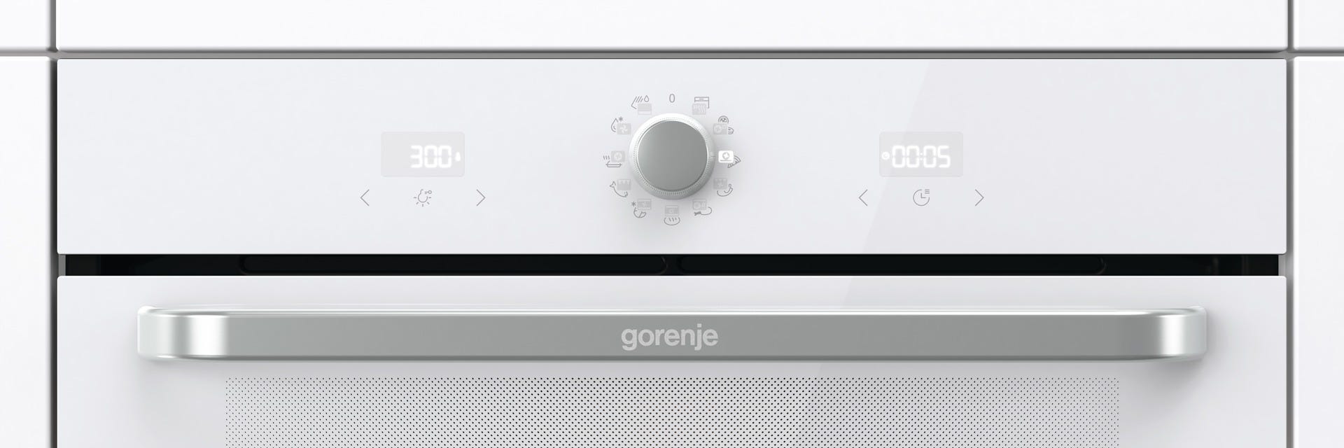 תנור בנוי gorenje בגימור זכוכית לבנה 77 ליטר דגם BOS6737SYW – תמונה 5